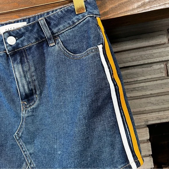 PacSun denim miniskirt side stripes size 28 - Picture 6 of 7